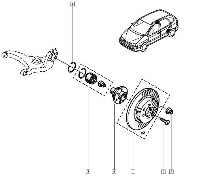 Замена подшипника передней ступицы (для применения на моделе renault scenic 2)