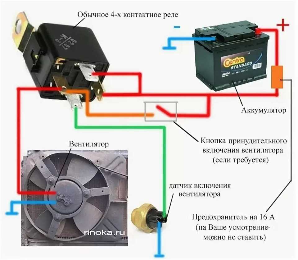 Ваз 2114 (инжектор): схема включения вентилятора охлаждения